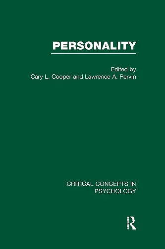 Personality: Critical Concepts cover