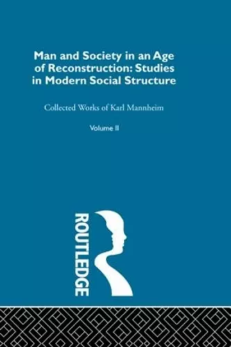 Man and Society in an Age of Reconstruction cover