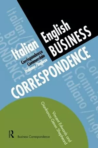 Italian/English Business Correspondence cover