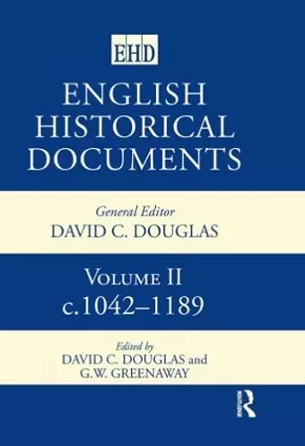 English Historical Documents: 1042–1189 cover