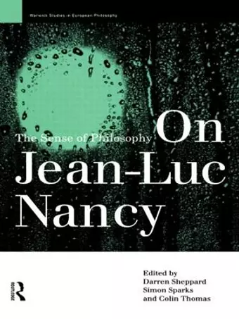 On Jean-Luc Nancy cover