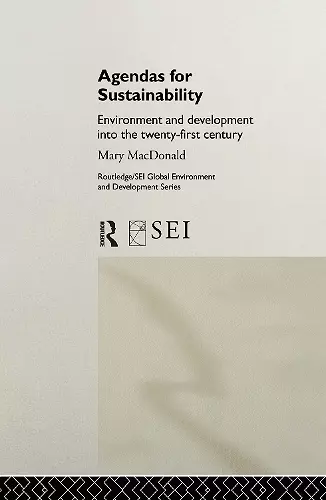 Agendas for Sustainability cover