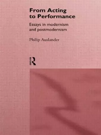 From Acting to Performance cover