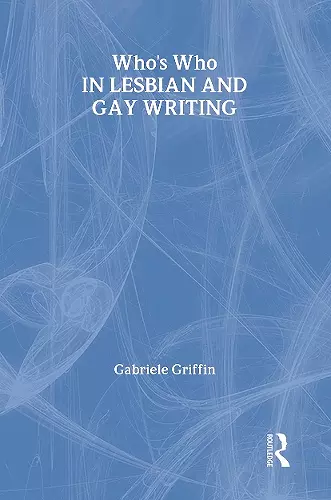 Who's Who in Lesbian and Gay Writing cover