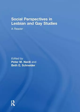 Social Perspectives in Lesbian and Gay Studies cover