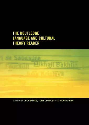 The Routledge Language and Cultural Theory Reader cover