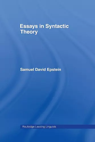 Essays in Syntactic Theory cover