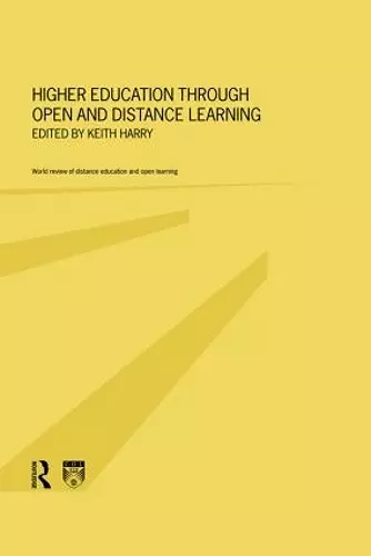 Higher Education Through Open and Distance Learning cover