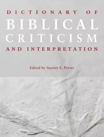 Dictionary of Biblical Criticism and Interpretation cover