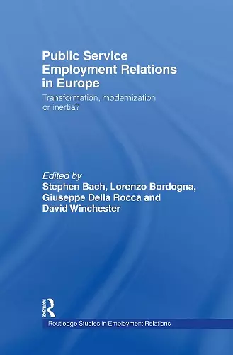 Public Service Employment Relations in Europe cover