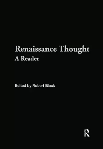 Renaissance Thought cover
