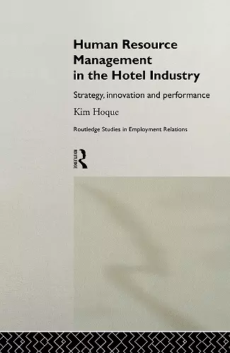 Human Resource Management in the Hotel Industry cover