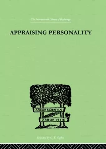 Appraising Personality cover