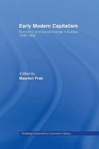 Early Modern Capitalism cover