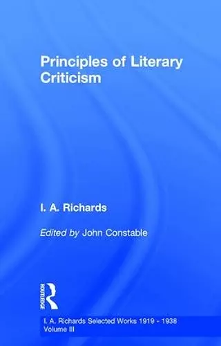 Principles of Literary Criticism V3 cover