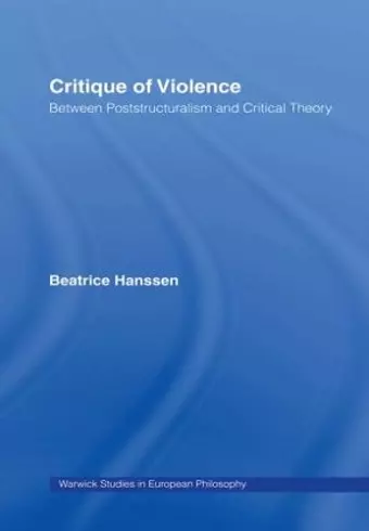 Critique of Violence cover