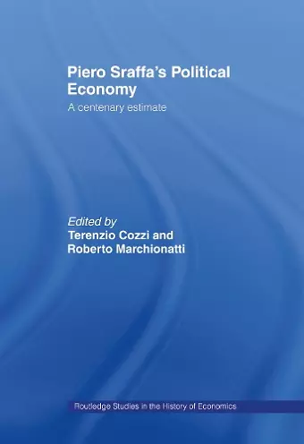 Piero Sraffa's Political Economy cover