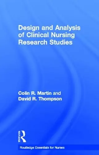 Design and Analysis of Clinical Nursing Research Studies cover