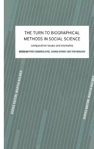 The Turn to Biographical Methods in Social Science cover