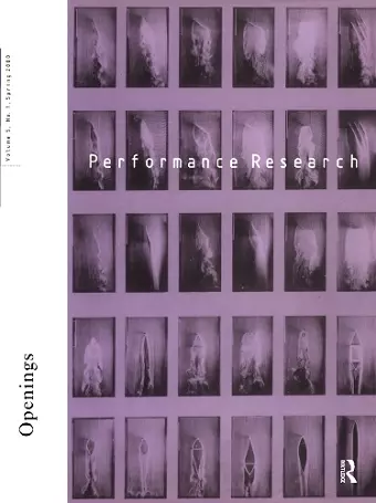 Performance Research V5 Issu 1 cover