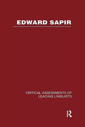 Edward Sapir cover