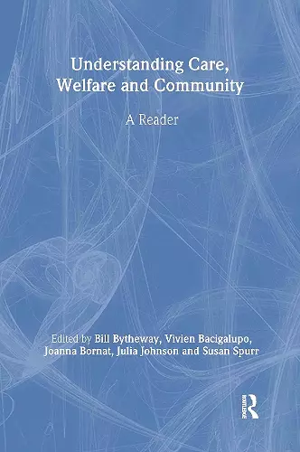 Understanding Care, Welfare and Community cover