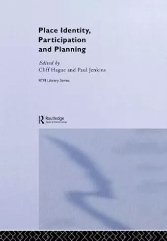 Place Identity, Participation and Planning cover