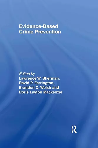 Evidence-Based Crime Prevention cover