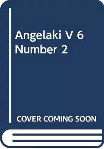 Angelaki V 6 Number 2 cover