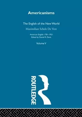 Americanisms:English New World cover