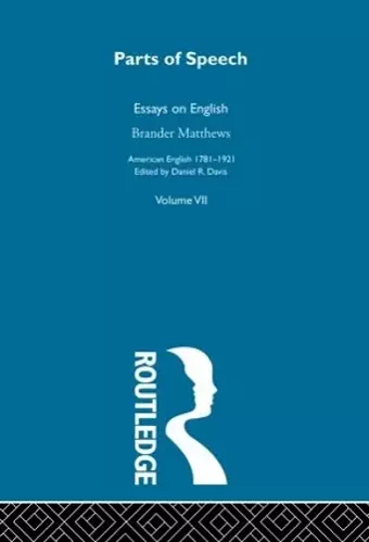 Parts Of Speech:Essays English cover