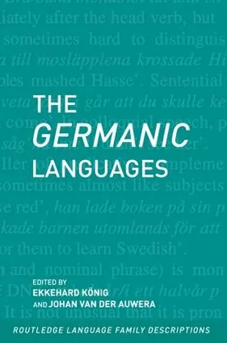 The Germanic Languages cover