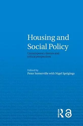 Housing and Social Policy cover