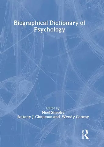 Biographical Dictionary of Psychology cover