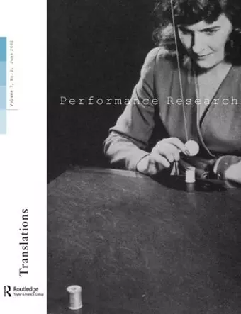 Performance Research V7 Issu 2 cover