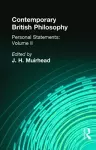 Contemporary British Philosophy cover