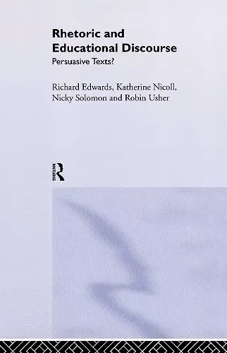 Rhetoric and Educational Discourse cover