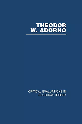 Theodor Adorno cover