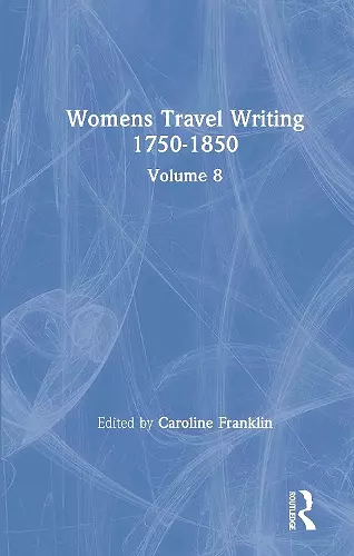 Womens Travel Writing 1750-1850 cover