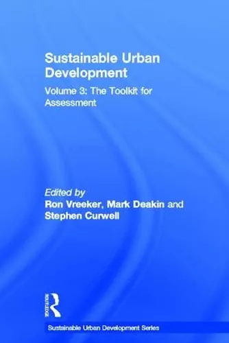 Sustainable Urban Development Volume 3 cover