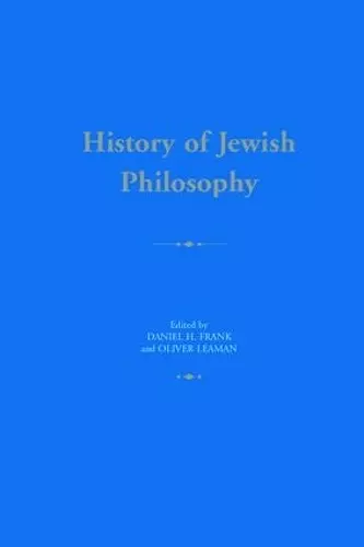 History of Jewish Philosophy cover