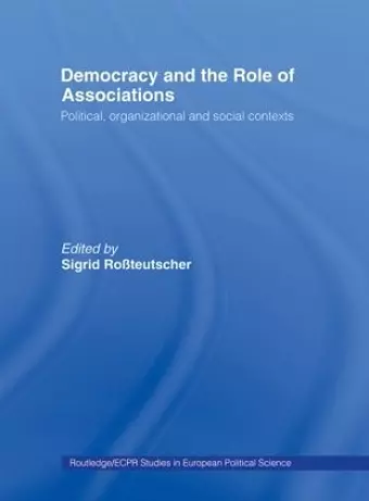 Democracy and the Role of Associations cover