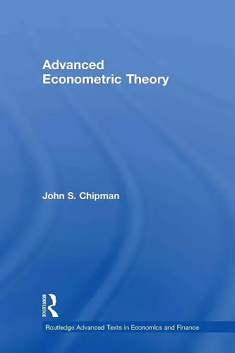 Advanced Econometric Theory cover