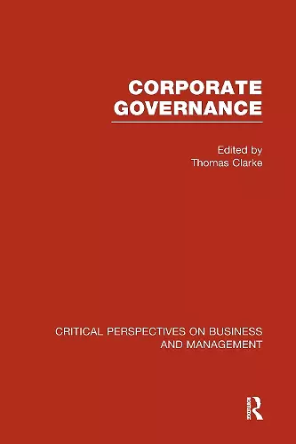 Corporate Governance: Critical Perspectives Set cover