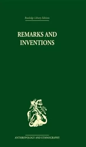 Remarks and Inventions cover