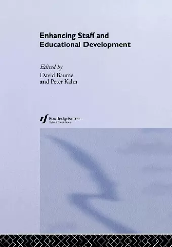 Enhancing Staff and Educational Development cover