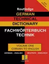 German Technical Dictionary (Volume 1) cover