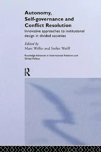 Autonomy, Self Governance and Conflict Resolution cover