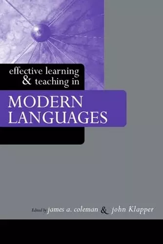 Effective Learning and Teaching in Modern Languages cover