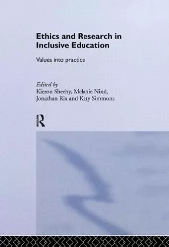 Ethics and Research in Inclusive Education cover